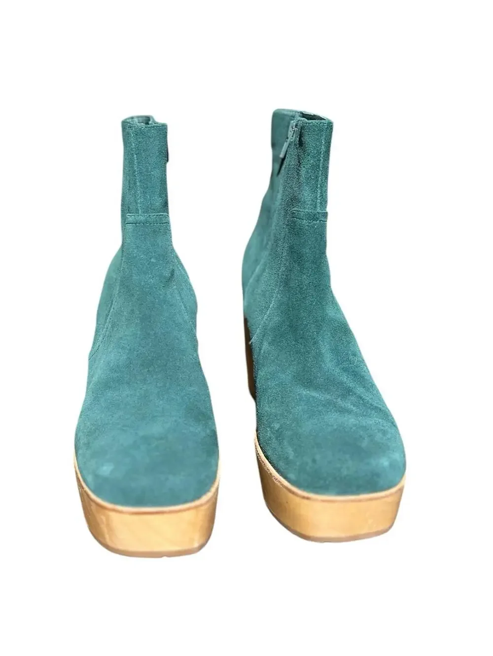 Charlotte Stone Women's Paz Suede Platform Chunky Boots Wood